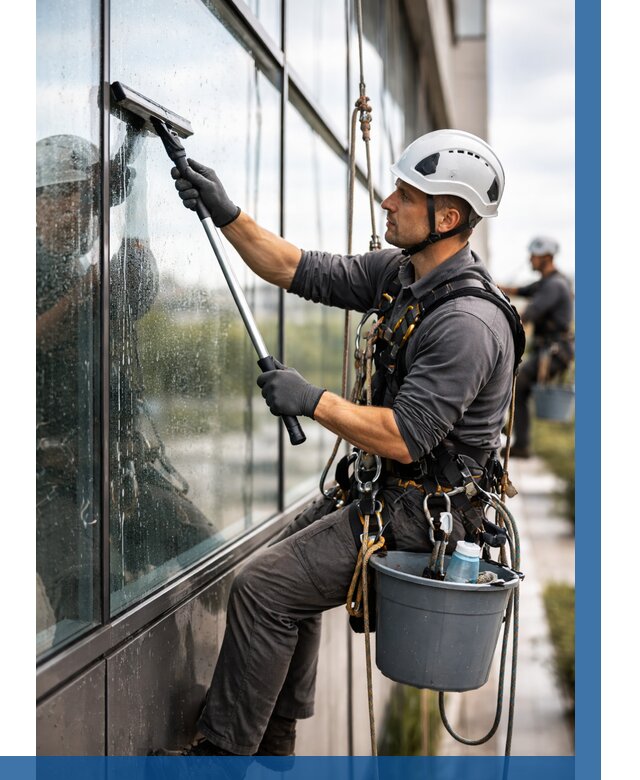 Мойка стеклянных фасадов в Старом Осколе от 202 р. | ВЫСОТНИК-Срк