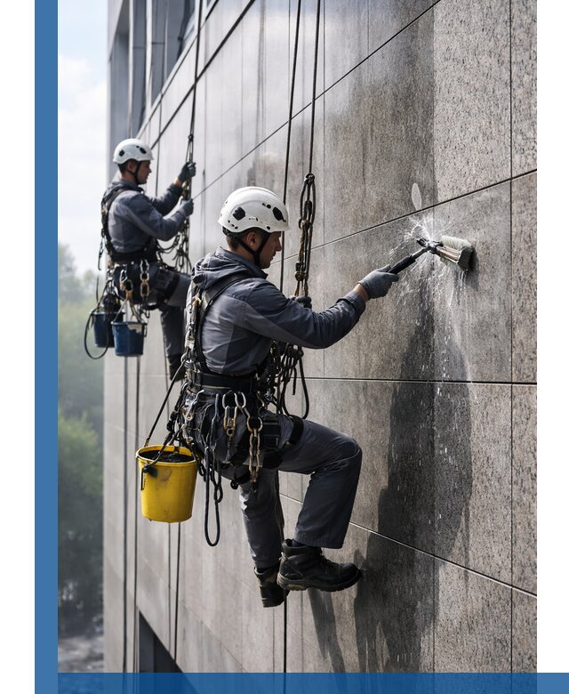 Профессиональная мойка фасада из керамогранита в Старом Осколе