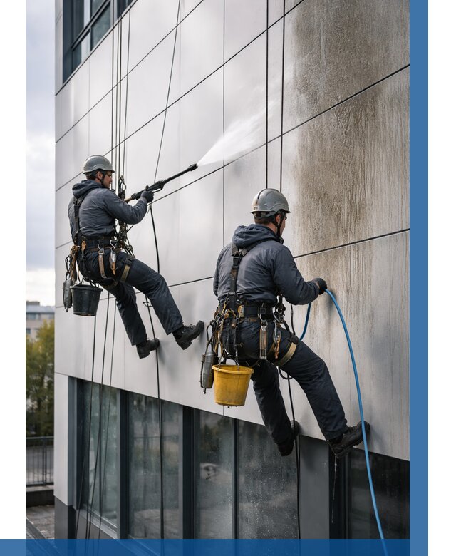 Мойка фасада из композита в Старом Осколе по цене от 304 р. | ВЫСОТНИК-Срк