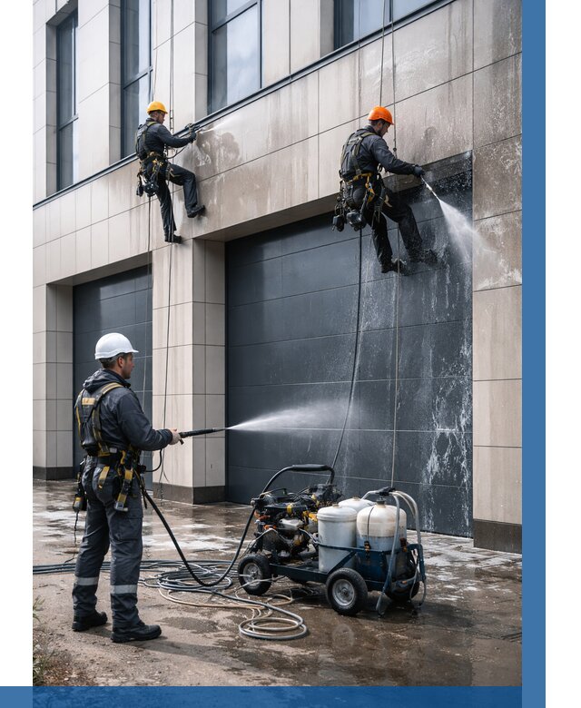 Послестроительная мойка фасада в Старом Осколе от 304 р. | ВЫСОТНИК-Срк