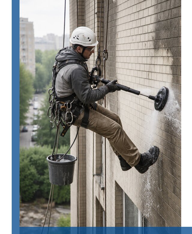 Очистка фасада от копоти в Старом Осколе профессионально и безопасно