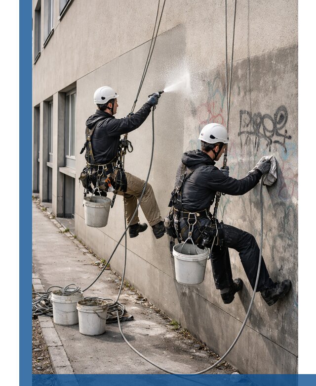 Антиграффити покрытие фасада с защитой от надписей в Старом Осколе