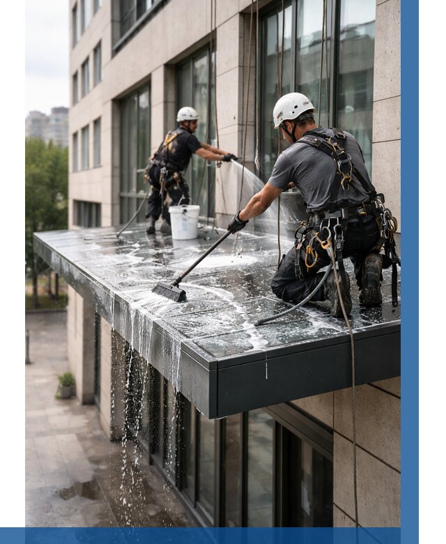 Мойка козырьков и навесов в Старом Осколе от 3541 р. | ВЫСОТНИК-Срк