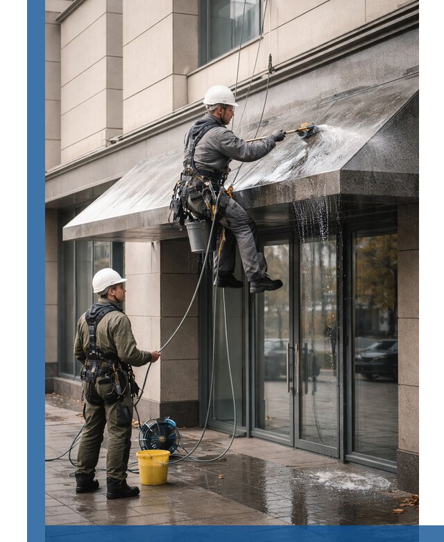 Профессиональная мойка козырьков и навесов в Старом Осколе