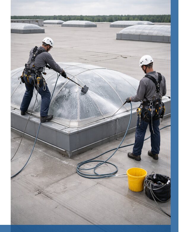 Мойка зенитных фонарей в Старом Осколе, заказать от 4553 р. | ВЫСОТНИК-Срк