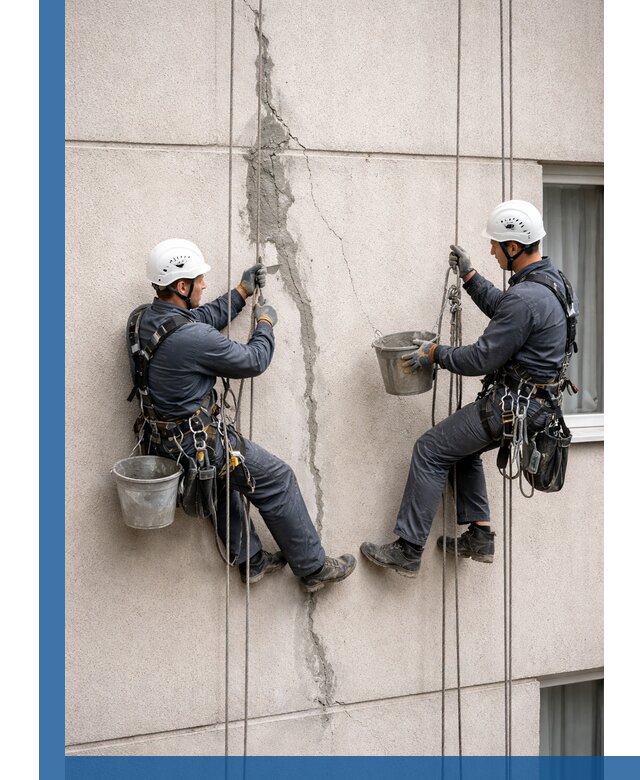 Заделка трещин на фасаде в Старом Осколе с гарантийным ремонтом