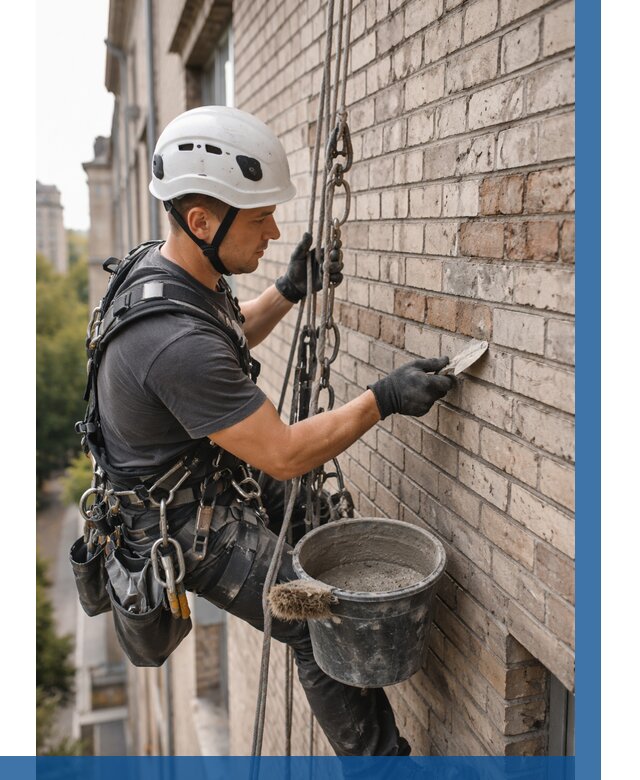 Ремонт кирпичной кладки фасада в Старом Осколе от 1821 р. | ВЫСОТНИК-Срк