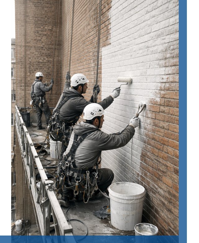 Покраска кирпичного фасада в Старом Осколе от 354 р. | ВЫСОТНИК-Срк