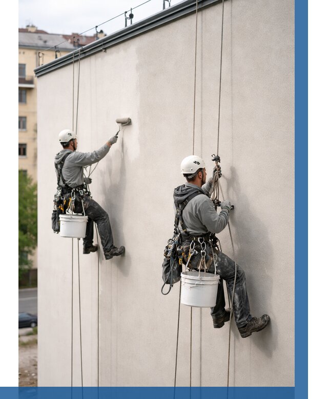 Покраска оштукатуренного фасада в Старом Осколе от 324 р. | ВЫСОТНИК-Срк