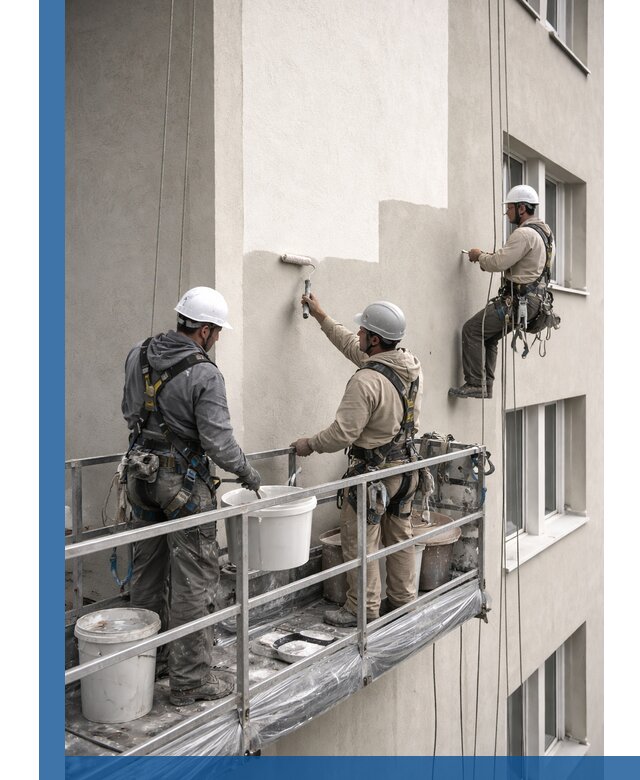 Покраска оштукатуренного фасада в Старом Осколе под ключ с гарантией