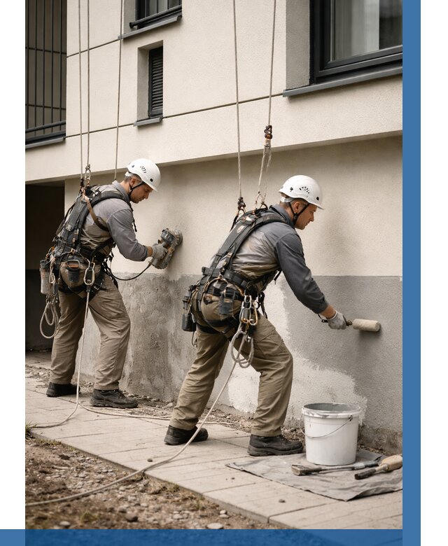 Окраска цоколя здания в Старом Осколе от 455 р. под ключ | ВЫСОТНИК-Срк