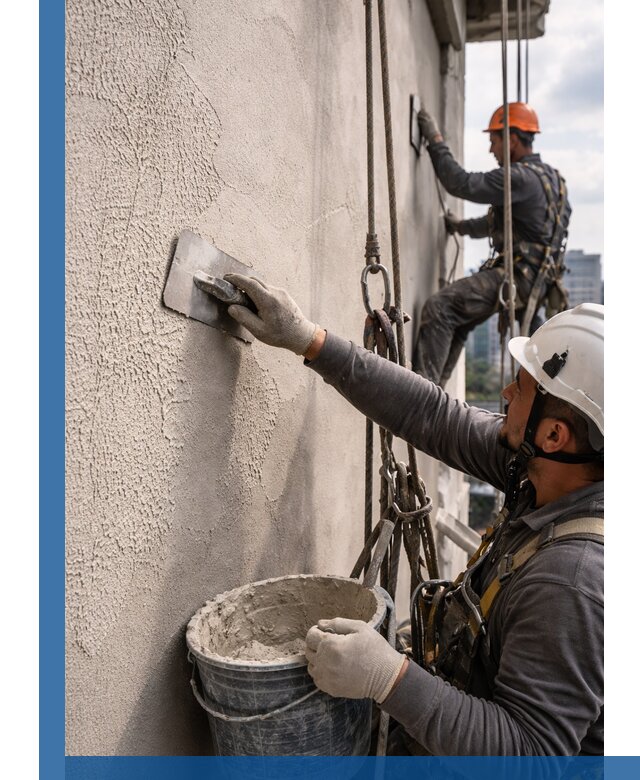 Декоративная штукатурка фасада с утеплением и защитой в Старом Осколе