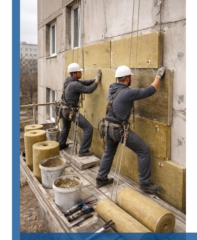 Утепление фасада минватой в Старом Осколе под ключ с гарантией