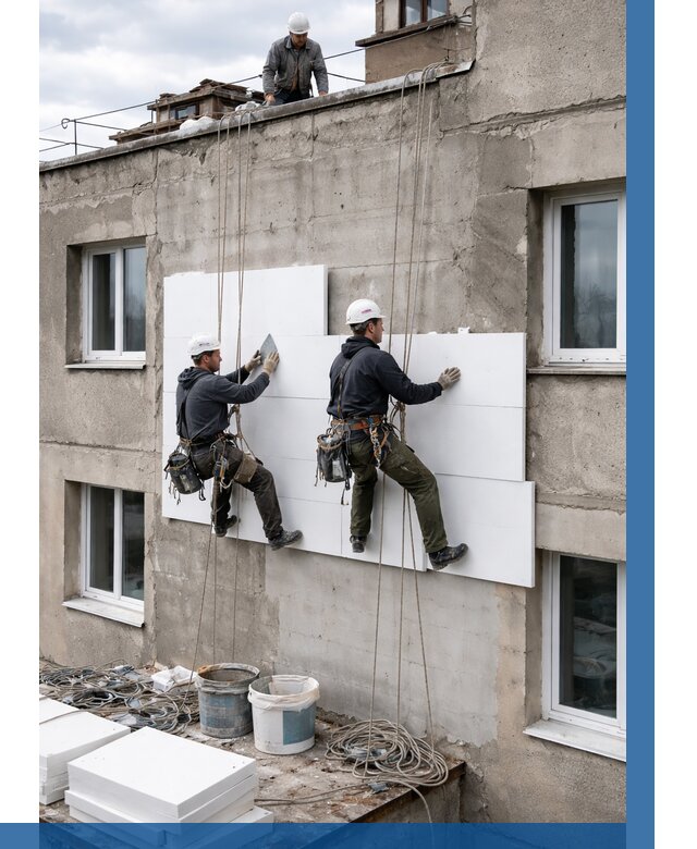 Утепление фасада пенополистиролом в Старом Осколе от 1821 р. | ВЫСОТНИК-Срк