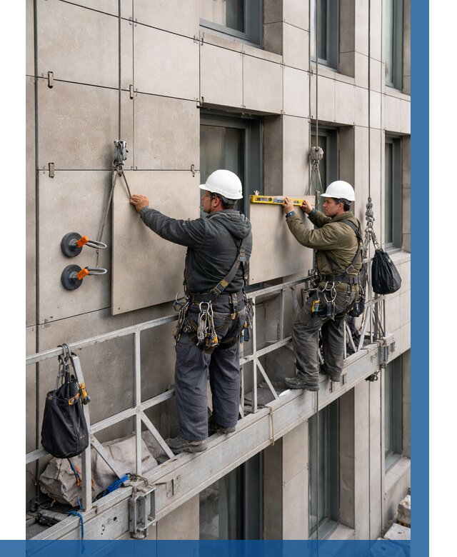 Монтаж керамогранита на фасад в Старом Осколе от 2529 р. | ВЫСОТНИК-Срк