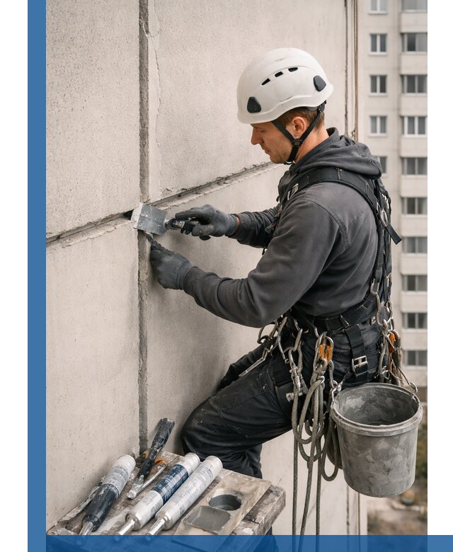 Ремонт межпанельных швов в Старом Осколе герметизация и восстановление