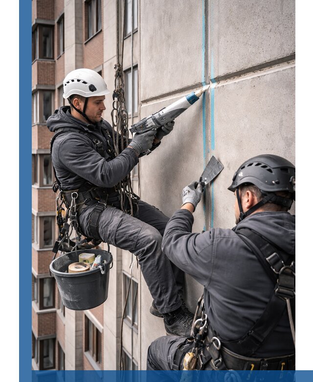 Вторичная герметизация швов фасада и кровли в Старом Осколе