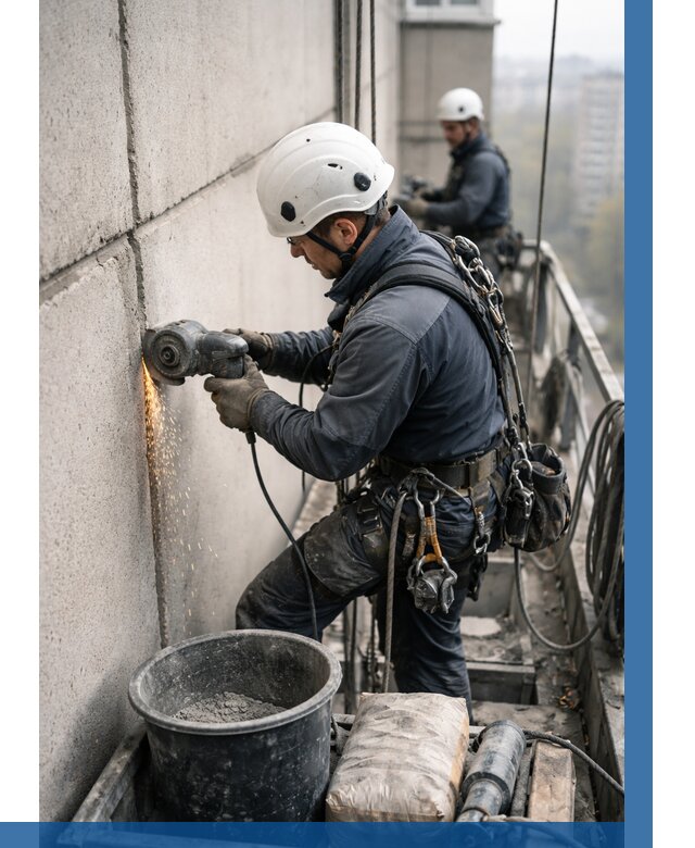 Штробление межпанельных швов в Старом Осколе от 1214 р. | ВЫСОТНИК-Срк