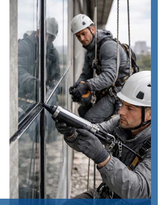 Герметизация витражных швов в Старом Осколе от 658 р. | ВЫСОТНИК-Срк