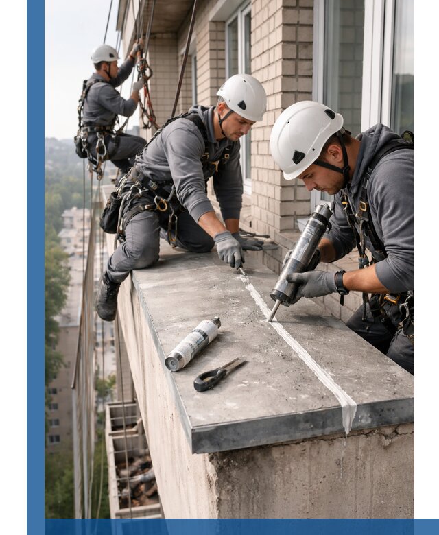 Герметизация балконного козырька в Старом Осколе профессионально