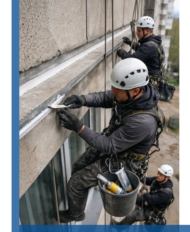 Герметизация примыкания балкона в Старом Осколе под ключ с гарантией