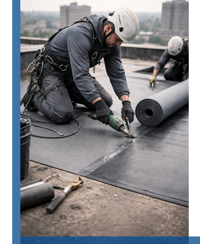 Ремонт мягкой кровли в Старом Осколе с выездом промальпинистов