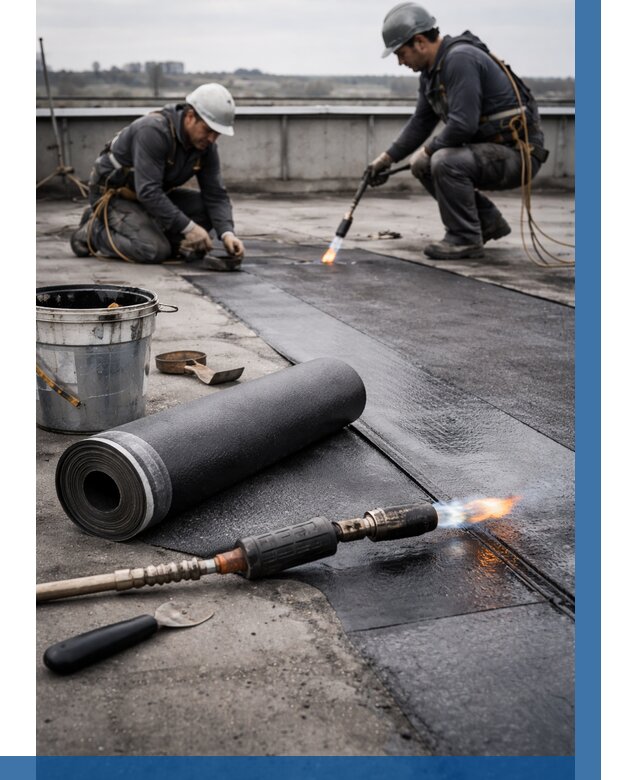 Ремонт рулонной кровли в Старом Осколе от 658 р. | ВЫСОТНИК-Срк