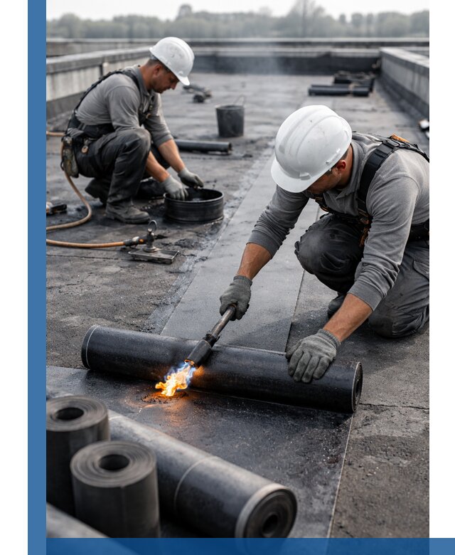 Ремонт рулонной кровли в Старом Осколе герметизация и восстановление