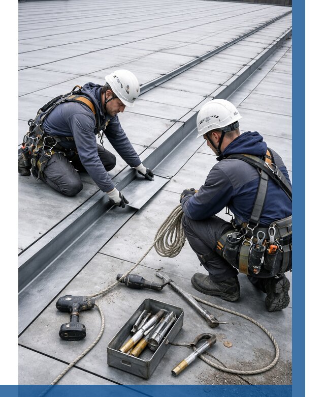 Ремонт фальцевой кровли в Старом Осколе от 708 р. | ВЫСОТНИК-Срк