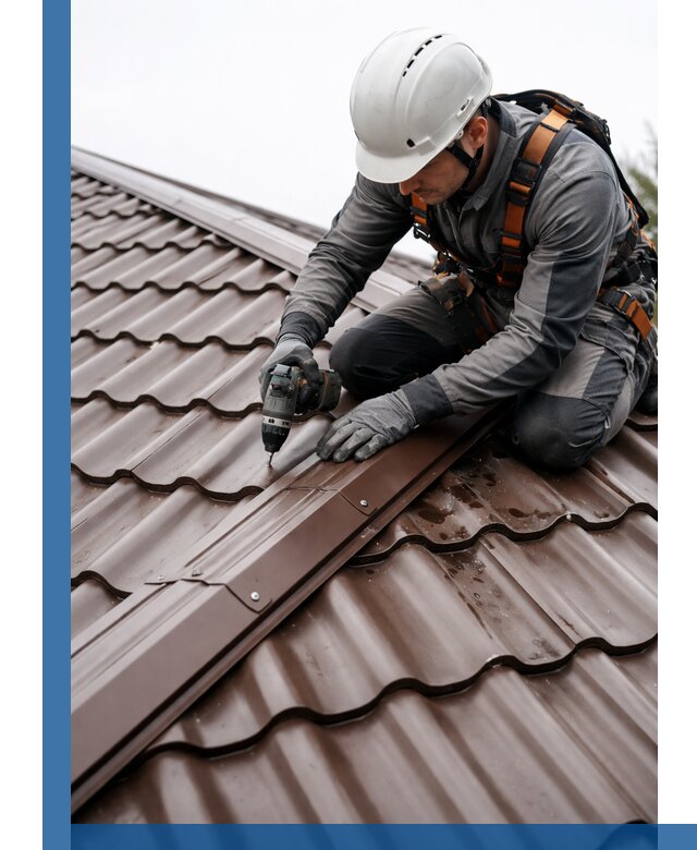 Ремонт металлочерепицы на крыше в Старом Осколе профессионально