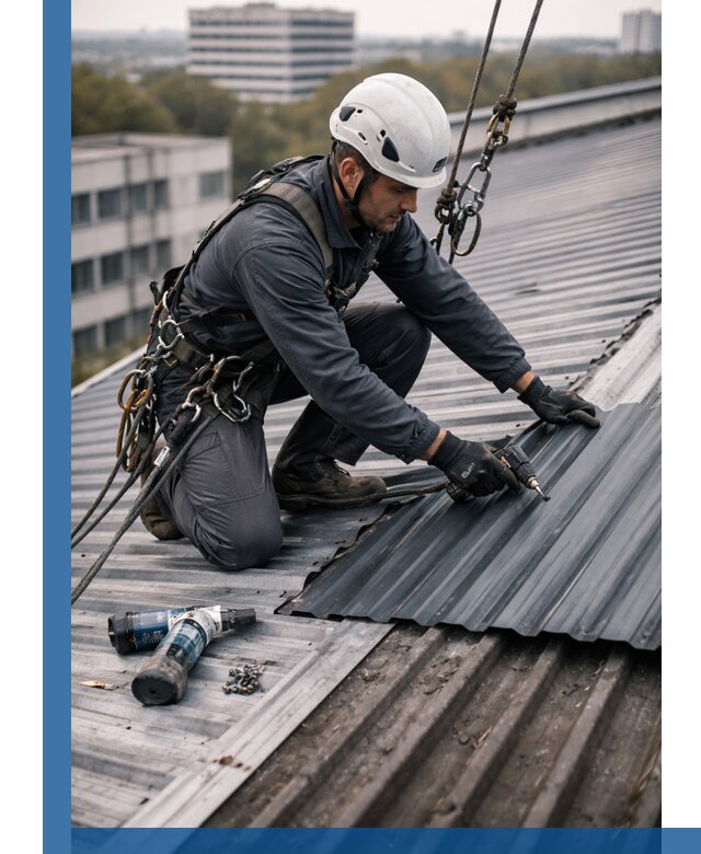 Ремонт профнастила на кровле в Старом Осколе, работы под ключ