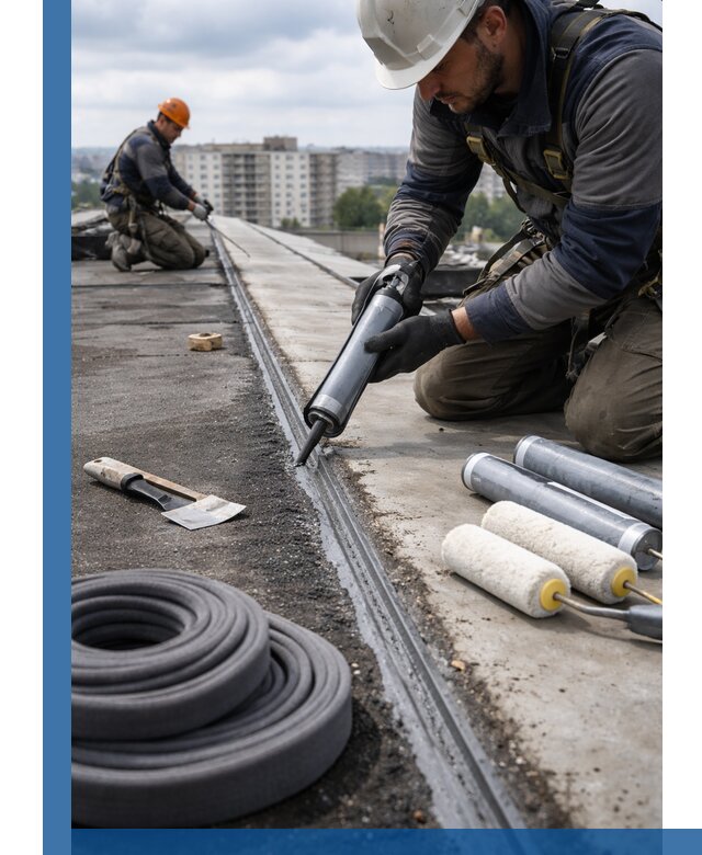 Герметизация швов кровли в Старом Осколе с гарантией герметичности