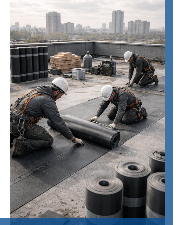 Монтаж мягкой кровли под ключ в Старом Осколе от 455 р. | ВЫСОТНИК-Срк