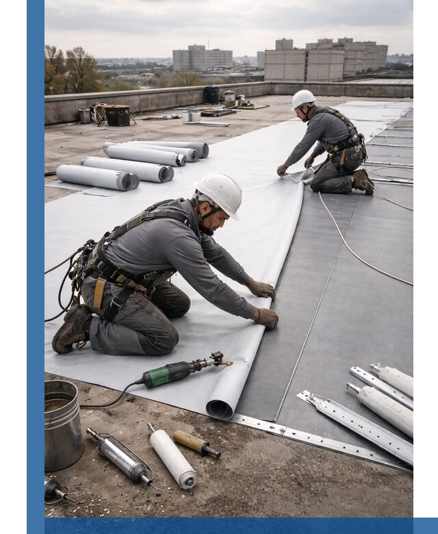 Монтаж мембранной кровли в Старом Осколе для промышленных зданий