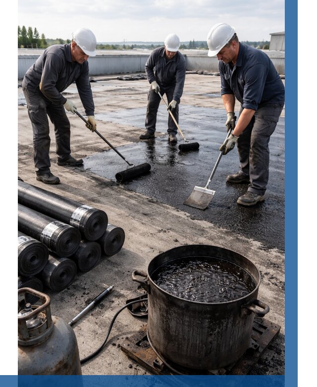 Гидроизоляция кровли мастикой в Старом Осколе от 607 р. | ВЫСОТНИК-Срк