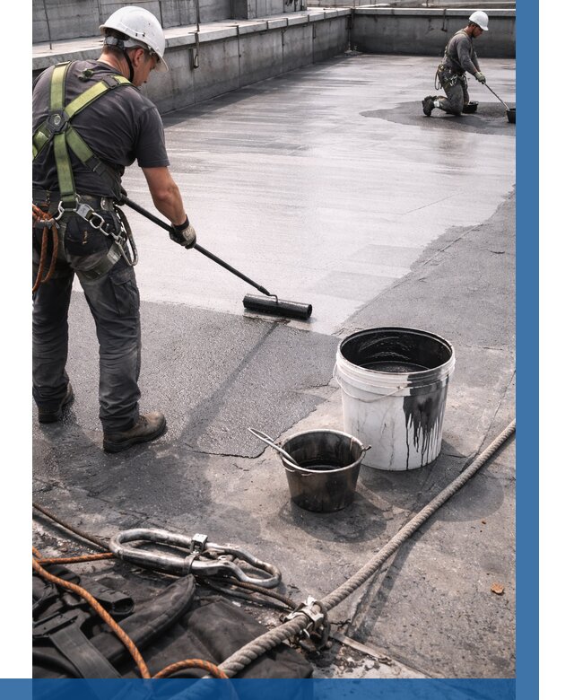 Гидроизоляция кровли жидкой резиной в Старом Осколе от 506 р. | ВЫСОТНИК-Срк