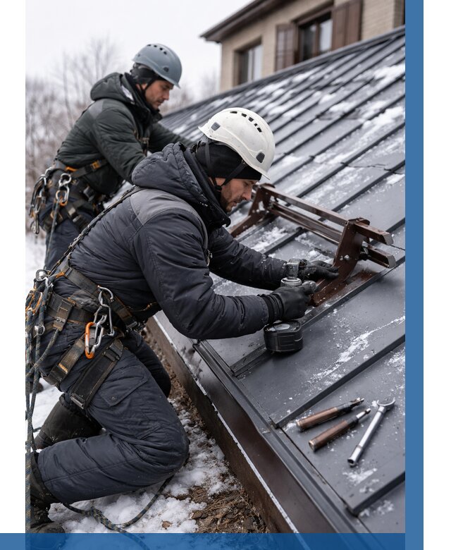 Монтаж снегозадержателей в Старом Осколе от 455 р. | ВЫСОТНИК-Срк