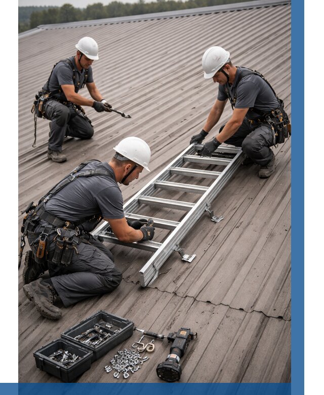 Монтаж кровельной лестницы в Старом Осколе от 4553 р. | ВЫСОТНИК-Срк