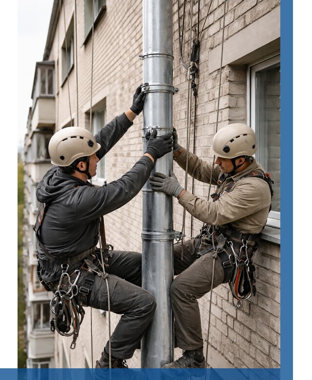 Замена водосточных труб в Старом Осколе от 6576 р. | ВЫСОТНИК-Срк