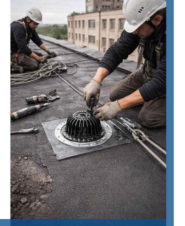 Установка водосточных воронок в Старом Осколе цена от 3541 р. | ВЫСОТНИК-Срк