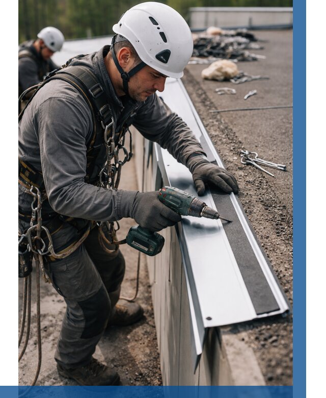 Монтаж капельника на кровле в Старом Осколе от 304 р. | ВЫСОТНИК-Срк