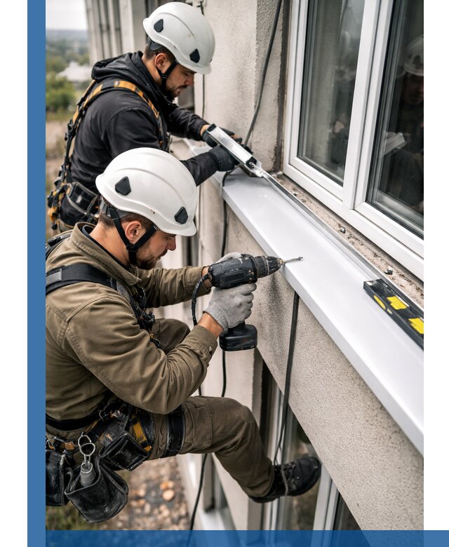 Профессиональный монтаж оконных отливов и отведения воды в Старом Осколе