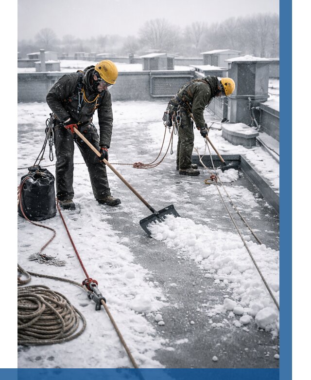 Очистка крыши от снега в Старом Осколе от 7588 р. | ВЫСОТНИК-Срк