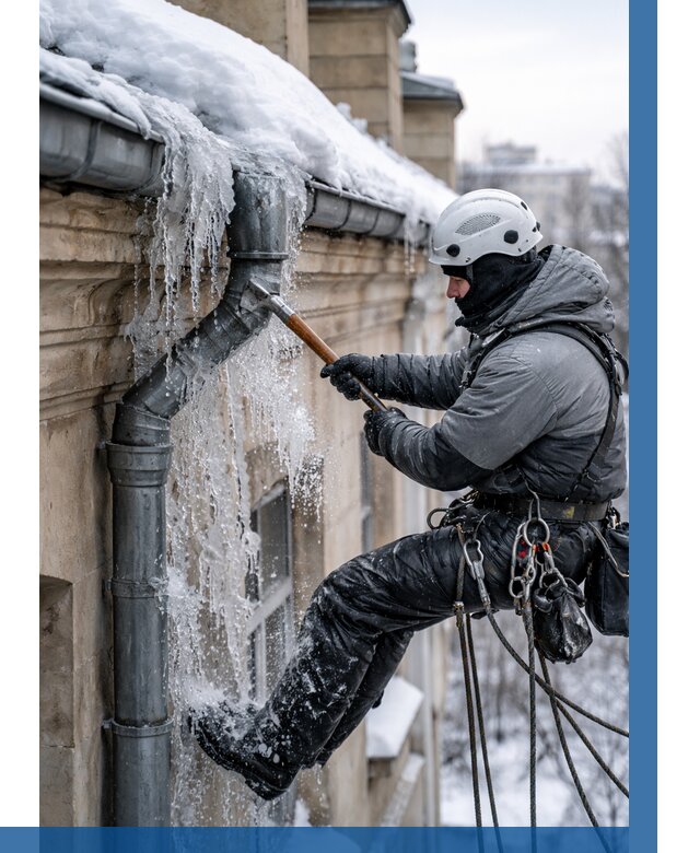 Очистка водостоков от льда в Старом Осколе от 3541 р. | ВЫСОТНИК-Срк