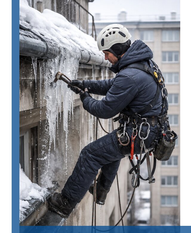 Удаление наледи и чистка водостоков в Старом Осколе оперативно и безопасно