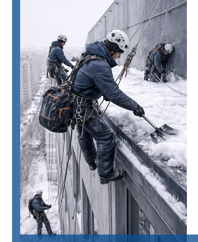 Абонентское обслуживание кровли зимой в Старом Осколе регулярный уход