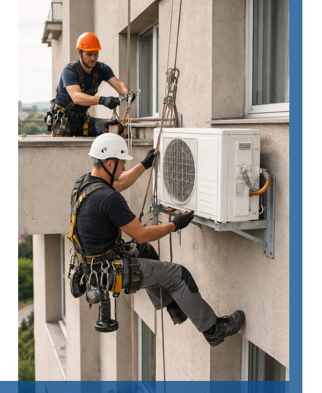 Монтаж внешнего блока кондиционера в Старом Осколе от 6576 р. | ВЫСОТНИК-Срк