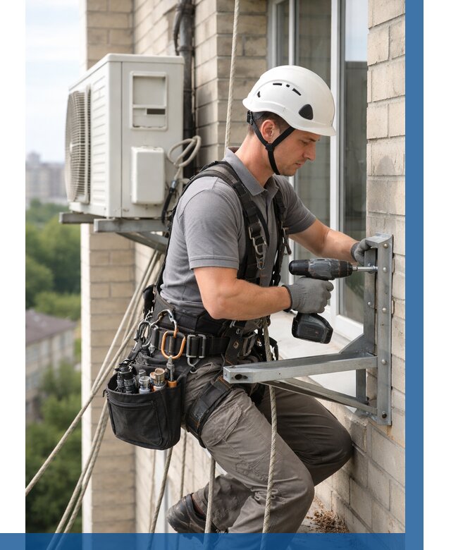 Установка кронштейнов кондиционера в Старом Осколе от 3541 р. | ВЫСОТНИК-Срк