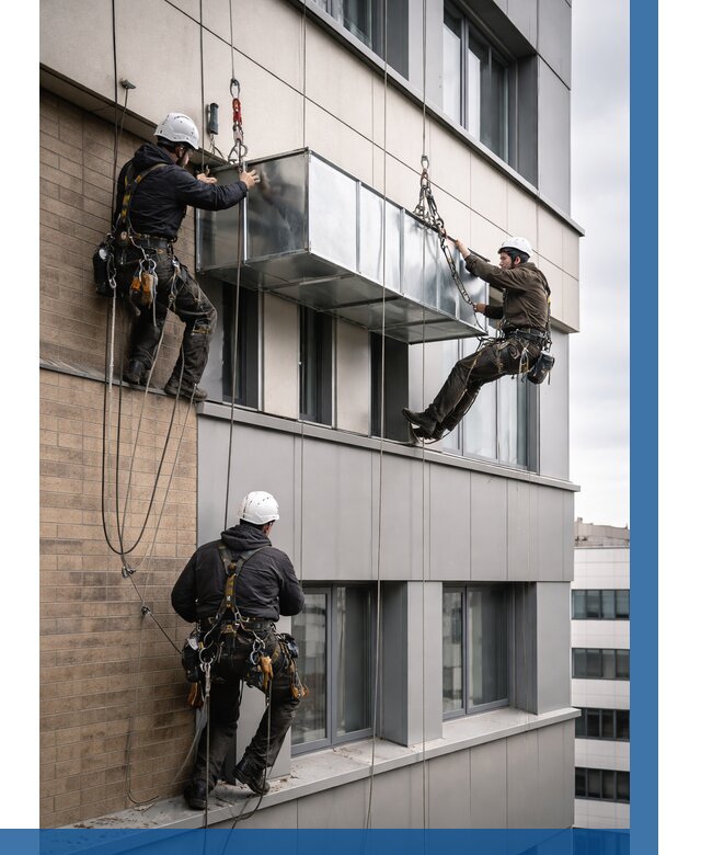 Монтаж воздуховодов на фасаде в Старом Осколе от 1518 р. | ВЫСОТНИК-Срк