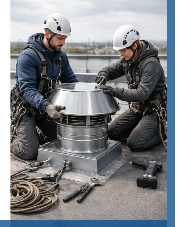 Установка дефлекторов на кровле в Старом Осколе от 4553 р. | ВЫСОТНИК-Срк